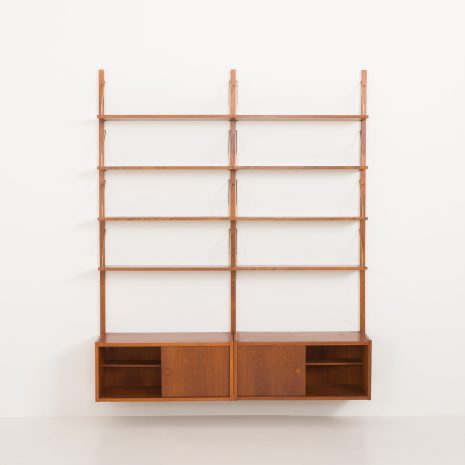 24286 Preben Sorensen two bay teak wall unit-6 24286 Preben Sorensen two bay teak wall unit-6