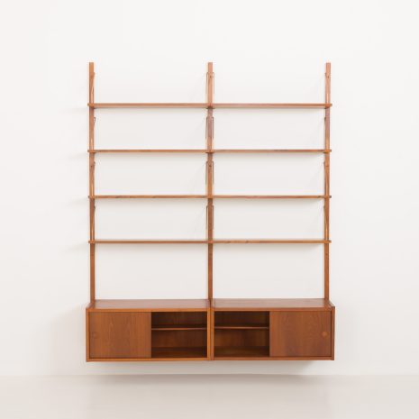 24286 Preben Sorensen two bay teak wall unit-7 24286 Preben Sorensen two bay teak wall unit-7