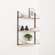 23089 Set of 3 Poul Cadovius vintage walnut shelves, Denmark , 1960s-2