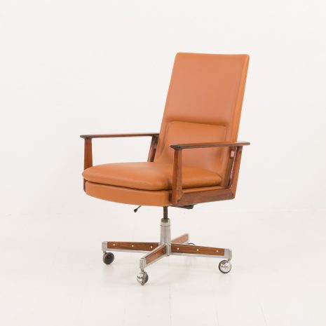 23452 Arne Vodder executive desk chair for Sibast in rosewood and light brown leather, Denmark 1960s-10 23452 Arne Vodder executive desk chair for Sibast in rosewood and light brown leather, Denmark 1960s-10