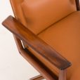 23452 Arne Vodder executive desk chair for Sibast in rosewood and light brown leather, Denmark 1960s-12