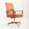 23452 Arne Vodder executive desk chair for Sibast in rosewood and light brown leather, Denmark 1960s-13