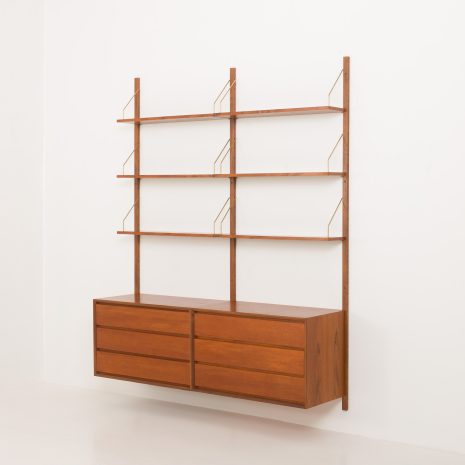 24025 two bay teak wall unit-3 24025 two bay teak wall unit-3