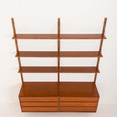 24025 two bay teak wall unit-8 24025 two bay teak wall unit-8