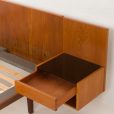24130 Hans J. Wegner double bed in teak and leather for Getama, 1950s-10