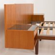 24130 Hans J. Wegner double bed in teak and leather for Getama, 1950s-7