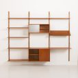 24153 Preben Sorensen three bay teak wall unit with desk-7