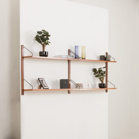 24155 Poul Cadovius two bay walnut wall unit-2 24155 Poul Cadovius two bay walnut wall unit-2