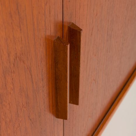 24169 Kai Kristiansen two bay teak wall unit with desk-12 24169 Kai Kristiansen two bay teak wall unit with desk-12