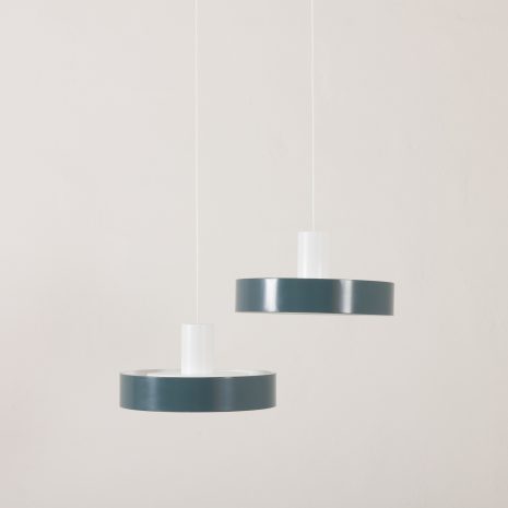 Para lamp wiszących Blågård projektu Karen & Ebbe Clemmensen i Jørgena Bo dla Fog & Mørup, Dania, lata 60. i 70. XX wieku