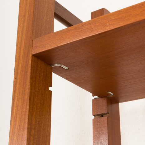 24225 Scandinavian free standing two bay teak wall unit, 1960s-13 24225 Scandinavian free standing two bay teak wall unit, 1960s-13