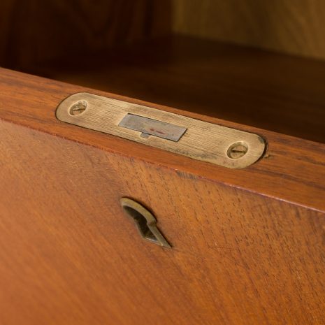 24225 Scandinavian free standing two bay teak wall unit, 1960s-14 24225 Scandinavian free standing two bay teak wall unit, 1960s-14