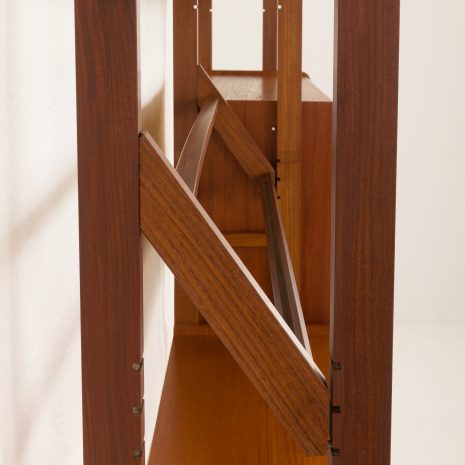 24225 Scandinavian free standing two bay teak wall unit, 1960s-19 24225 Scandinavian free standing two bay teak wall unit, 1960s-19