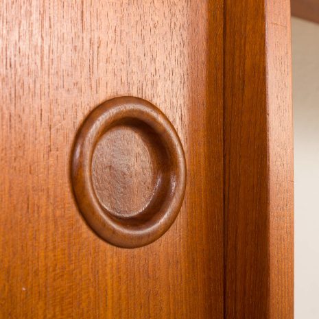 24225 Scandinavian free standing two bay teak wall unit, 1960s-20 24225 Scandinavian free standing two bay teak wall unit, 1960s-20