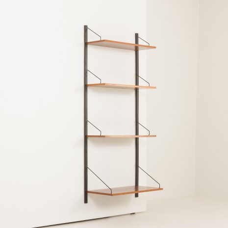 24235 Poul Cadovius walnut wall unit with extra large shelf, Denmark 1960s-3 24235 Poul Cadovius walnut wall unit with extra large shelf, Denmark 1960s-3