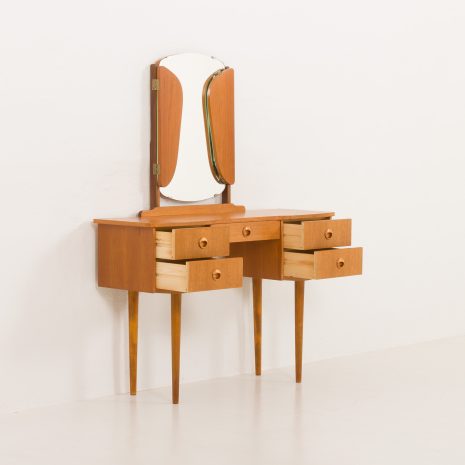 24277 Scandinavian mid century dressing table with adjustable mirrors, Norway 1970s-4 24277 Scandinavian mid century dressing table with adjustable mirrors, Norway 1970s-4