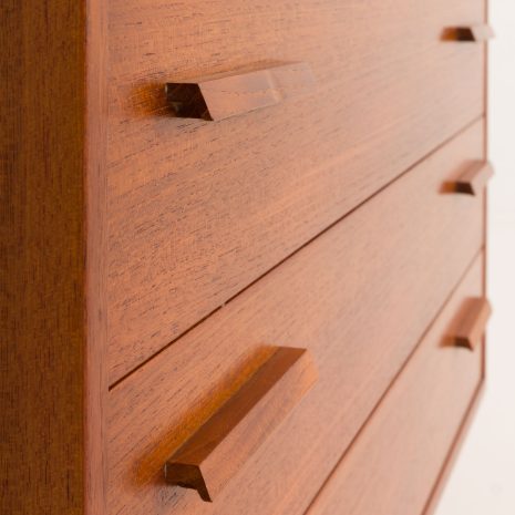 24300 Kai Kristiansen teak wall unit with a dresser for FM Mobler, Denamrk, 1960s-8 24300 Kai Kristiansen teak wall unit with a dresser for FM Mobler, Denamrk, 1960s-8