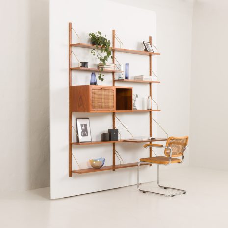 24307 Poul Cadovius style Danish mid century home office wall unit, Denmark 1960s-2 24307 Poul Cadovius style Danish mid century home office wall unit, Denmark 1960s-2