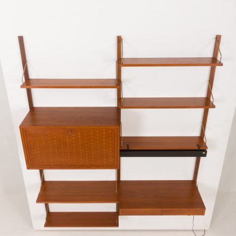 24312 Poul Cadovius two bay teak wall unit-11 24312 Poul Cadovius two bay teak wall unit-11