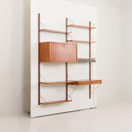 24312 Poul Cadovius two bay teak wall unit-6 24312 Poul Cadovius two bay teak wall unit-6