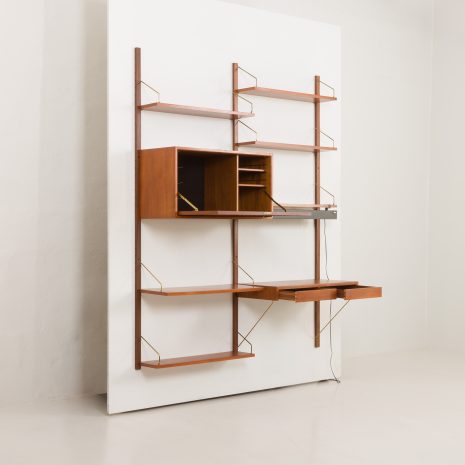 24312 Poul Cadovius two bay teak wall unit-7 24312 Poul Cadovius two bay teak wall unit-7