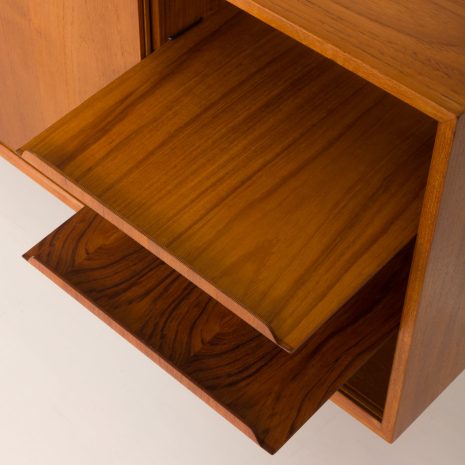 24314 Poul Cadovius 3 bay teak wall unit for Cado, 1960s-13 24314 Poul Cadovius 3 bay teak wall unit for Cado, 1960s-13
