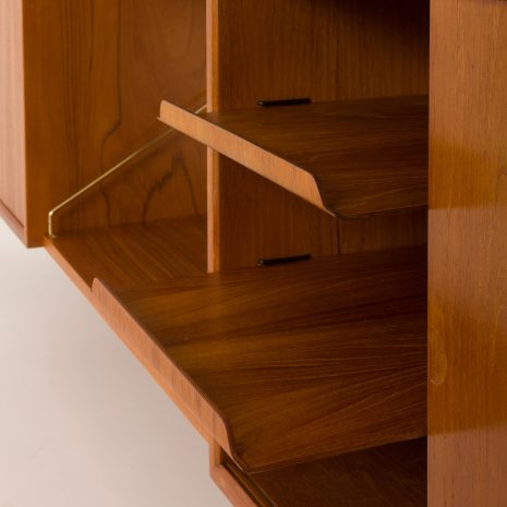 24314 Poul Cadovius 3 bay teak wall unit for Cado, 1960s-14 24314 Poul Cadovius 3 bay teak wall unit for Cado, 1960s-14