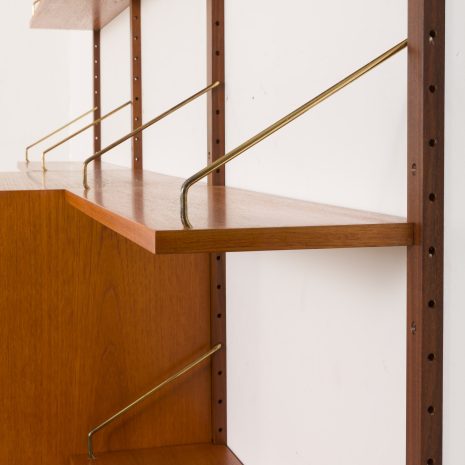 24314 Poul Cadovius 3 bay teak wall unit for Cado, 1960s-19 24314 Poul Cadovius 3 bay teak wall unit for Cado, 1960s-19