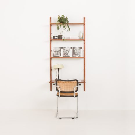 24315 Poul Cadovius teak home office wall unit with a desk-shelf, Denmark 1960s-1 24315 Poul Cadovius teak home office wall unit with a desk-shelf, Denmark 1960s-1