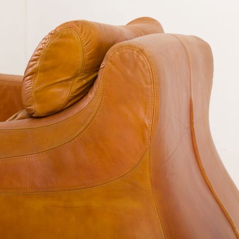 24321 Italian Space Age aniline leather armchair, 1970s-21 24321 Italian Space Age aniline leather armchair, 1970s-21