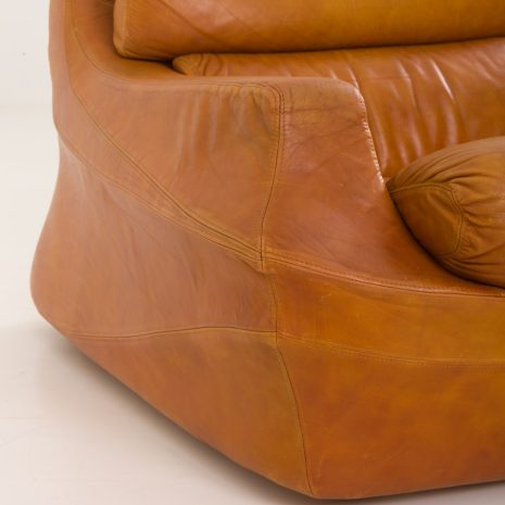 24321 Italian Space Age aniline leather armchair, 1970s-22 24321 Italian Space Age aniline leather armchair, 1970s-22