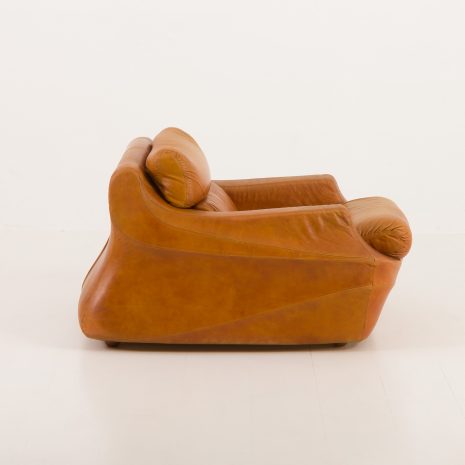 24321 Italian Space Age aniline leather armchair, 1970s-7 24321 Italian Space Age aniline leather armchair, 1970s-7