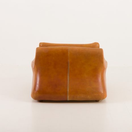 24321 Italian Space Age aniline leather armchair, 1970s-9 24321 Italian Space Age aniline leather armchair, 1970s-9