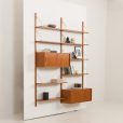 24293 Preben Sorensen two bay teak wall unit-2
