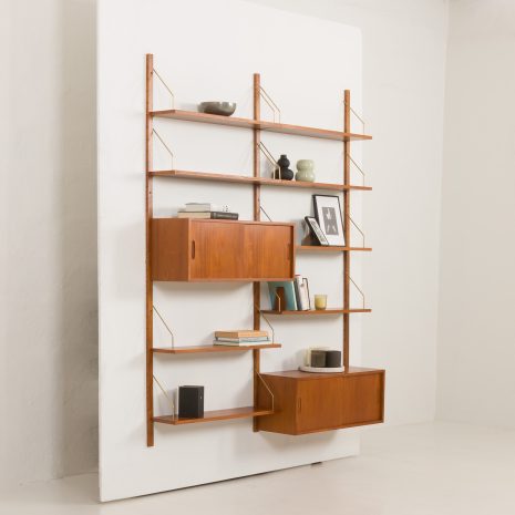 24293 Preben Sorensen two bay teak wall unit-2 24293 Preben Sorensen two bay teak wall unit-2