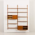 24293 Preben Sorensen two bay teak wall unit-7