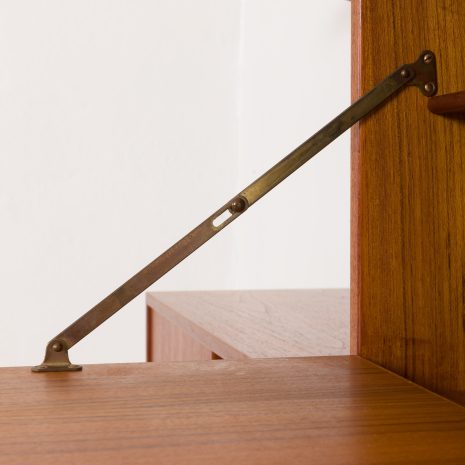 24297 Kai Kristiansen three bay teak wall unit for FM Mobler, Denmark 1960s-15 24297 Kai Kristiansen three bay teak wall unit for FM Mobler, Denmark 1960s-15