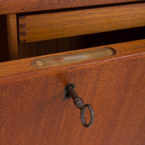 24297 Kai Kristiansen three bay teak wall unit for FM Mobler, Denmark 1960s-18 24297 Kai Kristiansen three bay teak wall unit for FM Mobler, Denmark 1960s-18