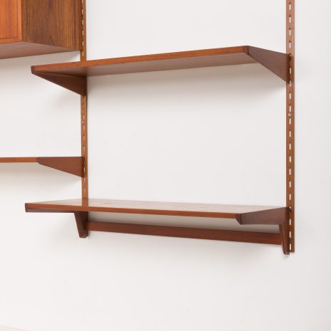 24297 Kai Kristiansen three bay teak wall unit for FM Mobler, Denmark 1960s-20 24297 Kai Kristiansen three bay teak wall unit for FM Mobler, Denmark 1960s-20