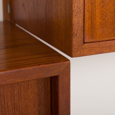 24297 Kai Kristiansen three bay teak wall unit for FM Mobler, Denmark 1960s-26 24297 Kai Kristiansen three bay teak wall unit for FM Mobler, Denmark 1960s-26
