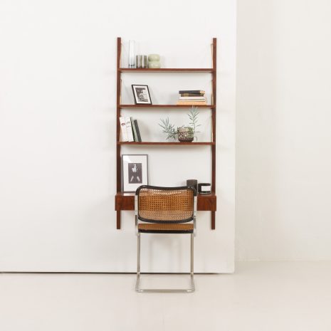 Skandinavische Wandkombination für das Home Office aus Rosenholz im Stil von Poul Cadovius, Preben Sorensen, Dänemark, 1960er Jahre