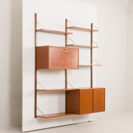 24313 Poul Cadovius two bay teak wall unit-3 24313 Poul Cadovius two bay teak wall unit-3