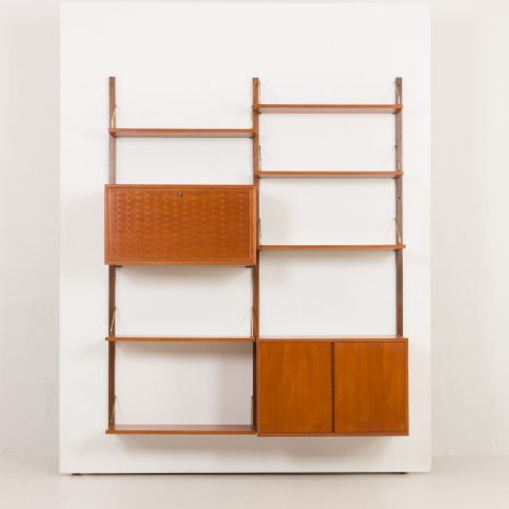 24313 Poul Cadovius two bay teak wall unit-5 24313 Poul Cadovius two bay teak wall unit-5