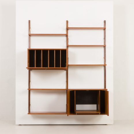 24313 Poul Cadovius two bay teak wall unit-6 24313 Poul Cadovius two bay teak wall unit-6