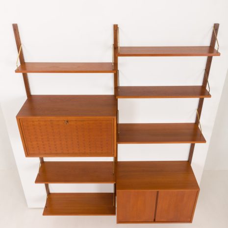 24313 Poul Cadovius two bay teak wall unit-7 24313 Poul Cadovius two bay teak wall unit-7