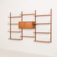 24316 Poul Cadovius three bay teak wall unit -3