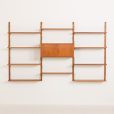 24316 Poul Cadovius three bay teak wall unit -6