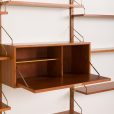 24316 Poul Cadovius three bay teak wall unit -8