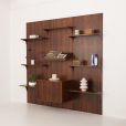 24322 Poul Cadovius roswood wall unit on panels for Cado, Denmark 1960s. -2