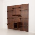 24322 Poul Cadovius roswood wall unit on panels for Cado, Denmark 1960s. -4